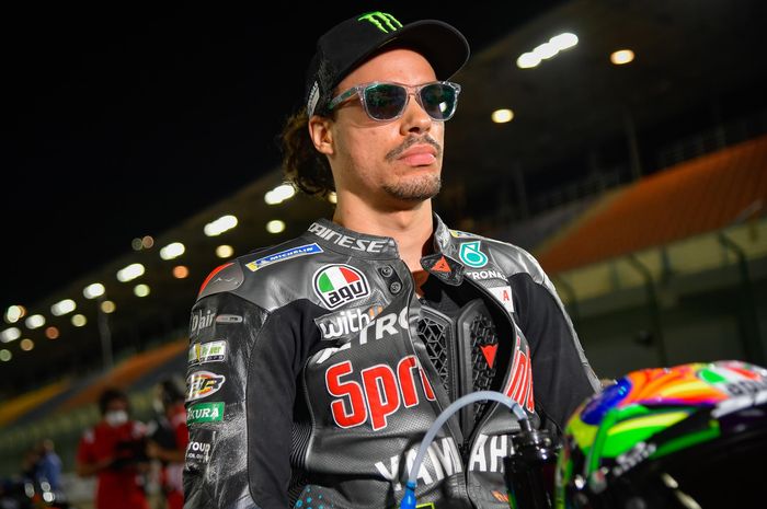 Pembalap Petronas Yamaha SRT, Franco Morbidelli, jelang balapan MotoGP Doha 2021 di Sirkuit Losail, Minggu (4/4/2021).