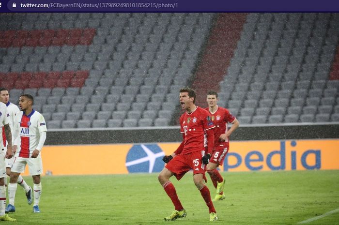 Penyerang Bayern Muenchen, Thomas Mueller, mengkritik kinerja wasit yang memimpin pertandingan leg kedua perempat final Liga Champions kontra Paris Saint-Germain.