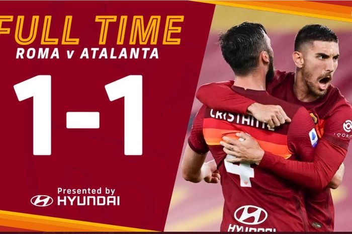 AS Roma ditahan Atalanta dalam laga pekan 32 Liga Italia di Olimpico, 22 April 2021.