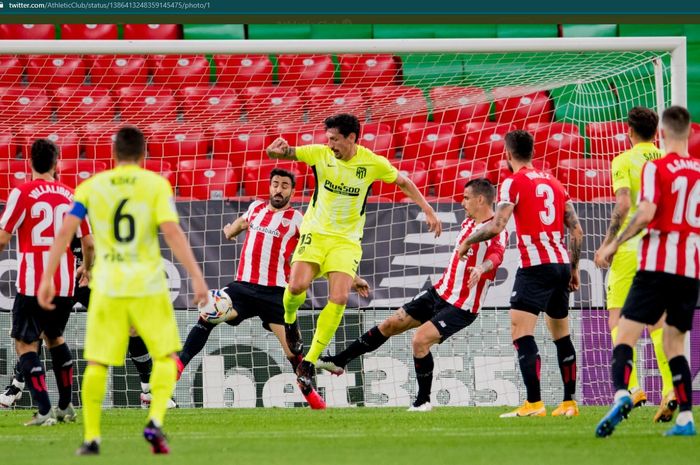 Atletico Madrid dipaksa menelan kekalahan 1-2 dari Athletic Bilbao pada laga pekan ke-32 Liga Spanyol 2020-2021.