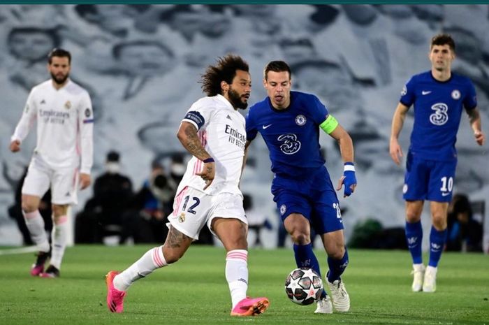 Real Madrid terancam tidak diperkuat Marcelo pada laga leg kedua semifinal Liga Champions 2020-2021 menghadapi Chelsea di Stamford Bridge.