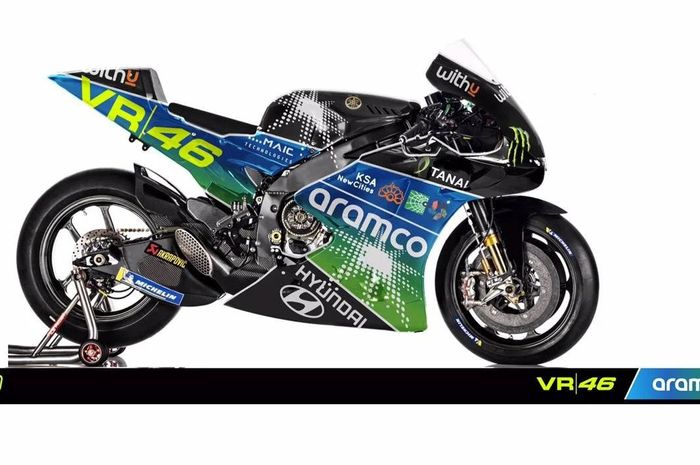 Livery motor balap Aramco Racing Team VR46 yang beredar ramai di sosial media. 