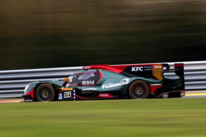 Mobil tim JOTA pada FIA World Endurance Championship (WEC) di Sirkuit Spa-Fracorchamps, Belgia.