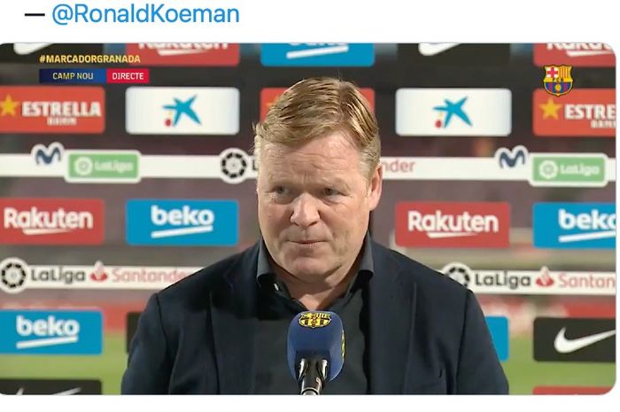 Pelatih Barcelona, Ronald Koeman.