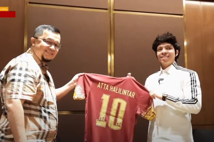 Atta Halilintar bertemu  dengan Presiden Sriwijaya FC, Hendri Zainudin di Jakarta, Rabu (5/5/2021) malam WIB.