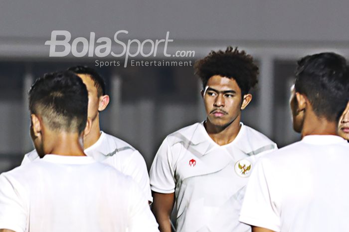 Braif Fatari nampak ikut dalam pemusatan latihan timnas Indonesia di Stadion Madya, Senayan, Jakarta, 11 Mei 2021.