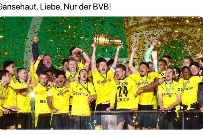 Borussia Dortmund menjuarai DFB Pokal 2020-2021 usai menaklukkan RB Leipzig di babak final, Kamis (13/5/2021)