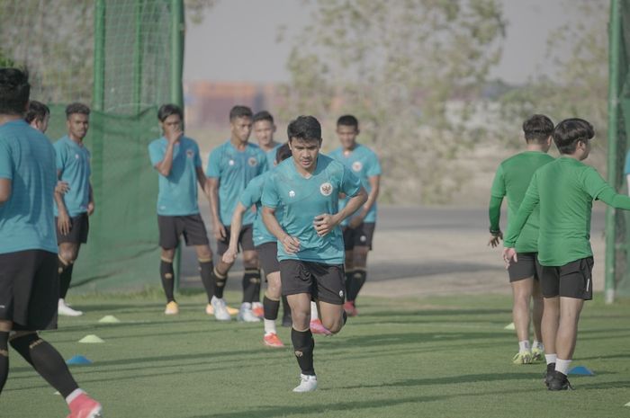 Asnawi Mangkualam sudah berlatih bersama timnas Indonesia pada Rabu (19/5/2021)