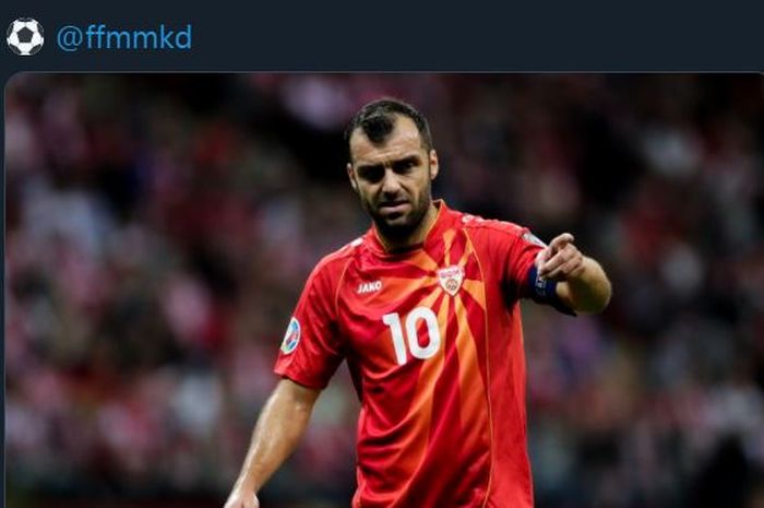 Kapten timnas Makedonia Utara, Goran Pandev, memimpin skuad ke Euro 2020.