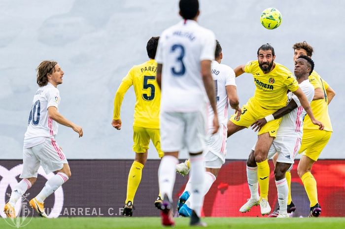 Laga Real Madrid versus Villarreal pada jornada ke-38 Liga Spanyol 2020-2021.