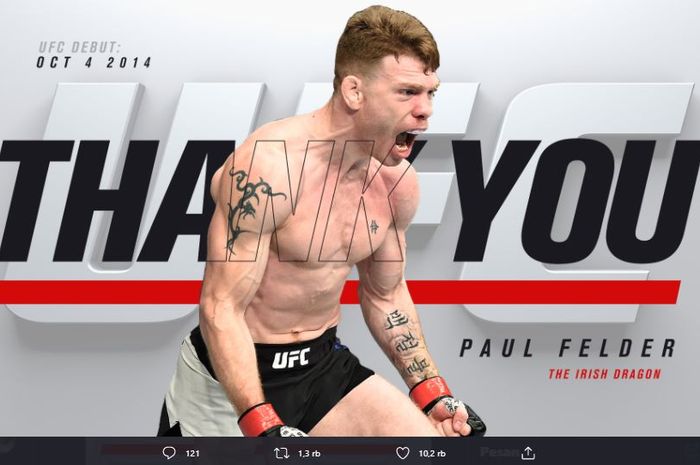 Poster pengumuman Paul Felder yang memutuskan pensiun.