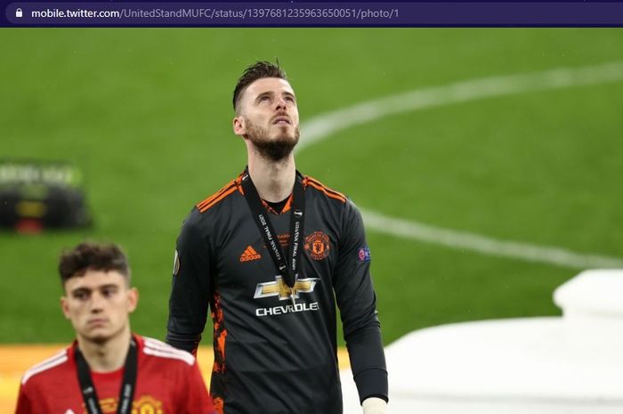 Penjaga gawang Manchester United, David de Gea.