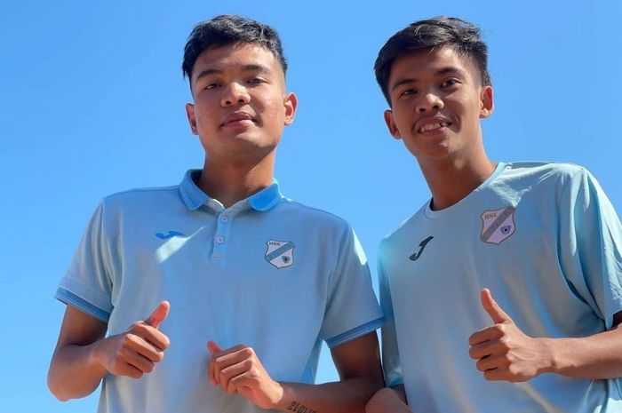 Dua pemain Indonesia, Brylian Aldama dan David Maulana, dalam balutan seragam HNK Rijeka.