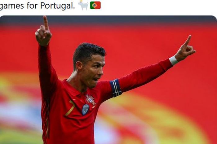 Megabintang timnas Portugal, Cristiano Ronaldo.