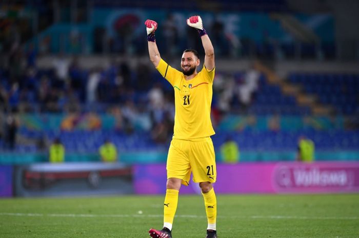 Kiper timnas Italia, Gianluigi Donnarumma, beprotensi meraih rekor nirbobol di level pertandingan Piala Eropa.