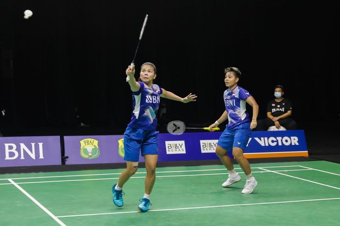 Pasangan ganda putri Indonesia, Greysia Polii/Apriyani Rahayu, pada simulasi Olimpiade Tokyo 2020, Kamis (17/6/2021).