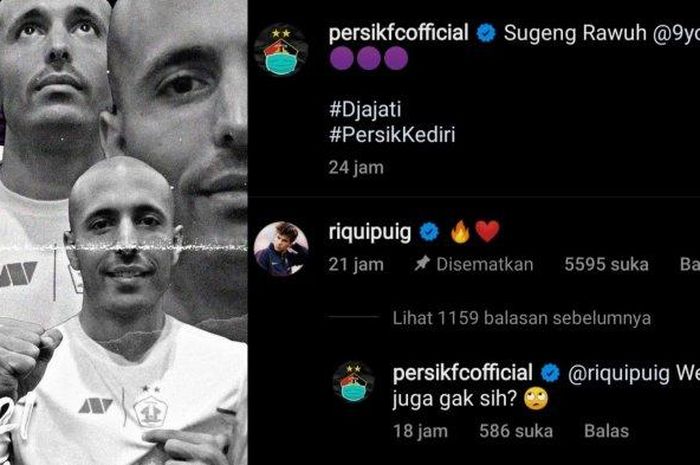 Tangkapan layar unggahan Persik Kediri di Instagram.