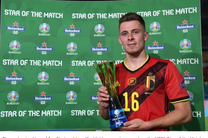 Thorgan Hazard menjadi bintang kemenangan Belgia atas Portugal pada pertandingan babak 16 Besar Piala Eropa 2020 atau EURO 2020. 