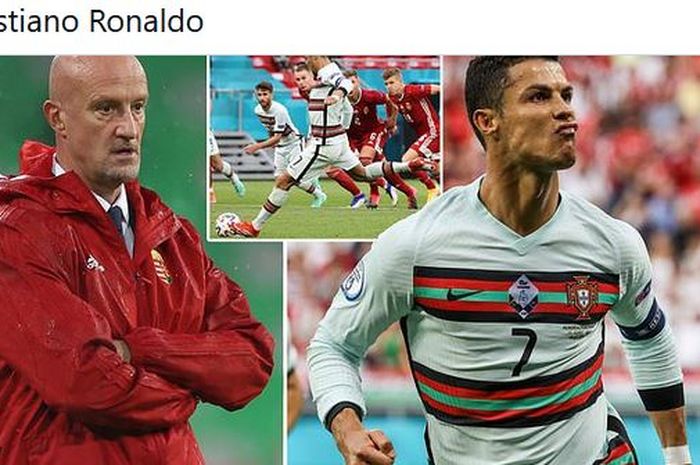 Masih dendam dengan Cristiano Ronaldo, pelatih timnas Hungaria ejek gaya selebrasi sang kapten timnas Portugal di EURO 2020.