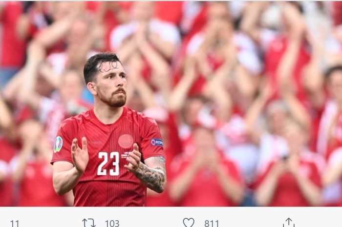 Gelandang andalan timnas Denmark di EURO 2020, Pierre-Emile Hojbjerg.