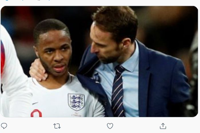 Raheem Sterling mendapat arahan dari Pelatih Inggris Gareth Southgate.