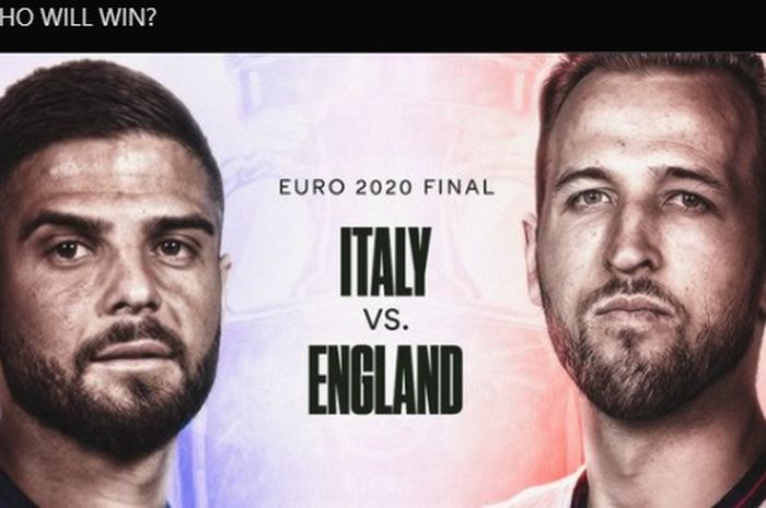 Final EURO 2020 bakal mempertemukan antara Inggris dan Italia.