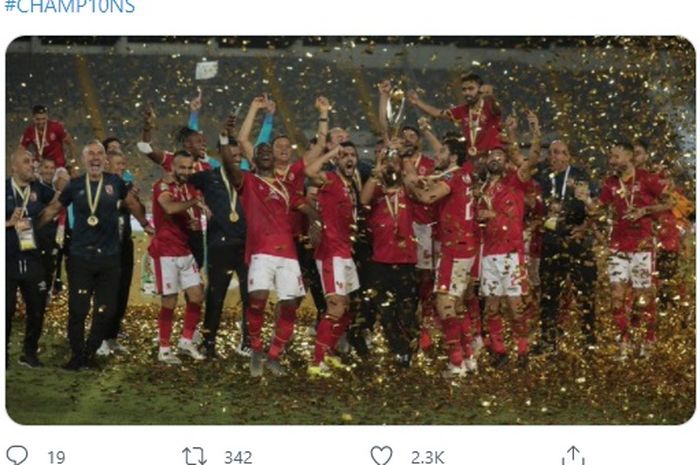 Al Ahly, menjadi juara Liga Champions Afrika 2020-2021.