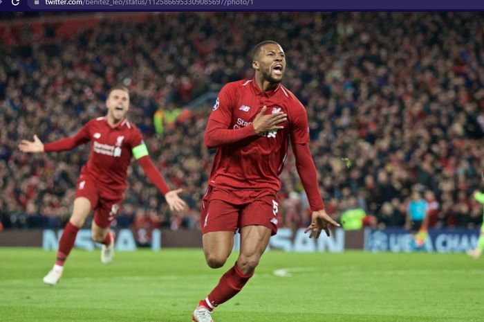 Geoginio Wijnaldum menjadi pahlawan Liverpool pada semifinal Liga Champions 2018-2019 berkat keputusan mengabaikan instruksi pelatih Juergen Klopp.