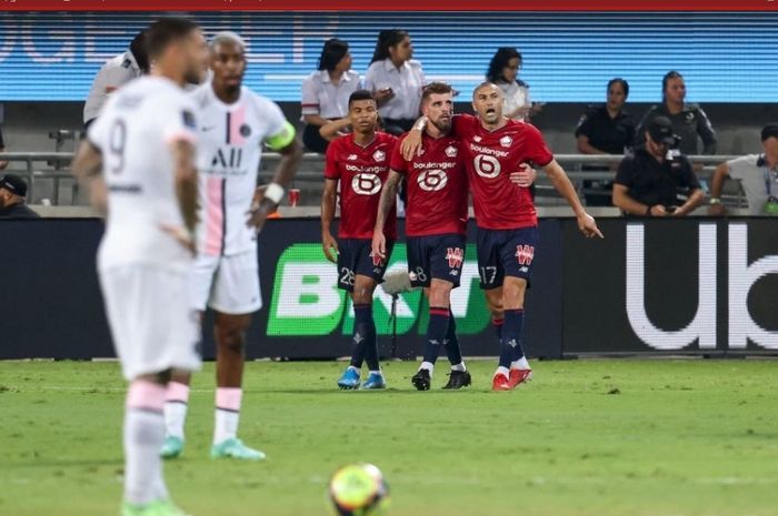 Paris Saint-Germain gagal menjadi juara Piala Super Prancis usai kalah dari Lille tanpa Kylian Mbappe dan Neymar Junior.