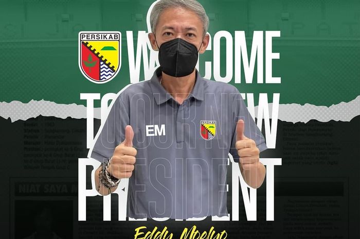 Presiden klub baru Persikab Kabupaten Bandung, Eddy Moelyo.