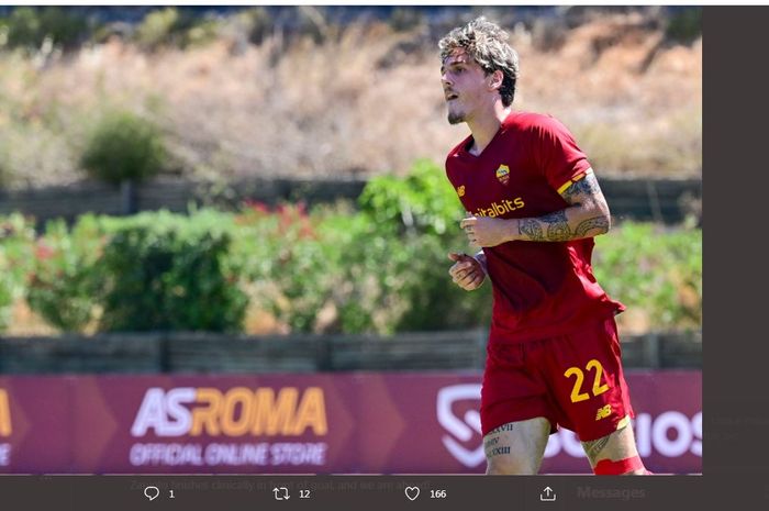 Gelandang AS Roma, Nicolo Zaniolo.