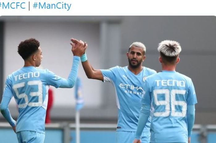 Manchester City memainkan bocah ajaib dari awal laga Community Shield melawan Leicester City di Stadion Wembley, Sabtu (7/8/2021) pukul 23.15 WIB.