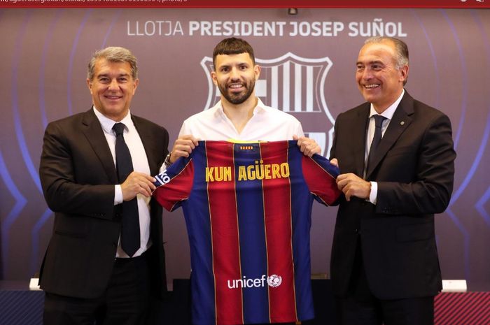 Penyerang anyar Barcelona, Sergio Aguero.