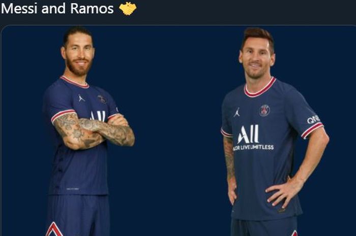 Sergio Ramos dan Lionel Messi kini jadi rekan setim di Paris Saint-Germain.