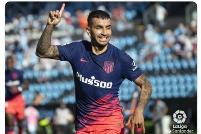 Striker Atletico Madrid, Angel Correa, mencetak dua gol dalam pertandingan melawan Celta Vigo pada pekan pertama Liga Spanyol 2021-2022.