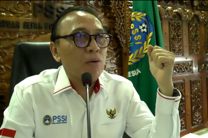 Ketua Umum PSSi, Mochamad Iriawan dalam jumpa pers Kerja sama PSSI dan tujuh universitas Rabu (18/8/2021).