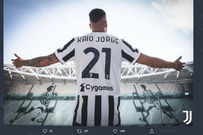 Transfer Kaio Jorge resmi diumumkan Juventus pada 17 Agustus 2021.