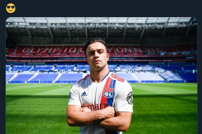 Xherdan Shaqiri resmi direkrut Olympique Lyon dari Liverpool.