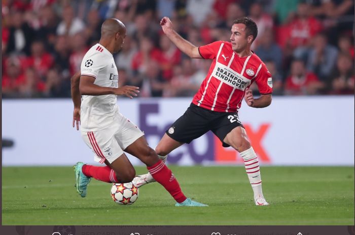 Laga PSV Eindhoven vs Benfica di leg 2 babak play-off Liga Champions, Selasa (24/8/2021) di Stadion Philips, Eindhoven.