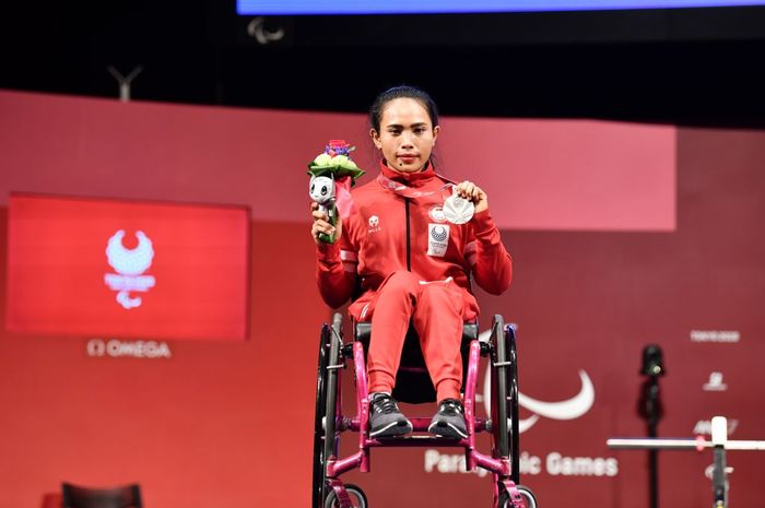 Atlet para angkat berat, Ni Nengah Widiasih pada ajang Paralimpiade Tokyo 2020, Kamis (26/8/2021)