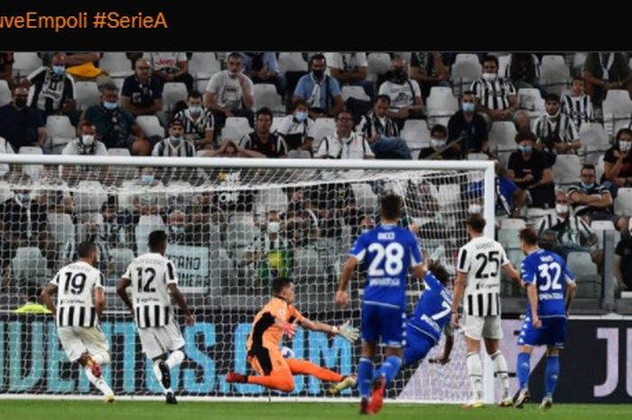 Juventus menelan kekalahan perdana di Liga Italia 2021-2022 usai takluk 0-1 dari Empoli.