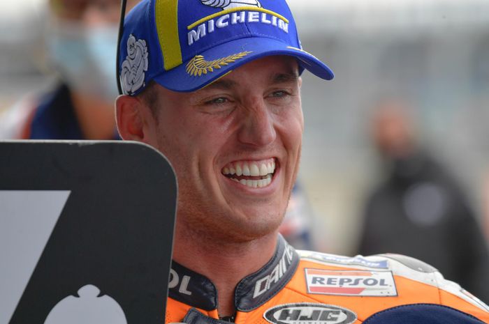 Pembalap Repsol Honda, Pol Espargaro, meraih pole position MotoGP Inggris 2021 di Sirkuit Silverstone, Sabtu (29/8/2021).