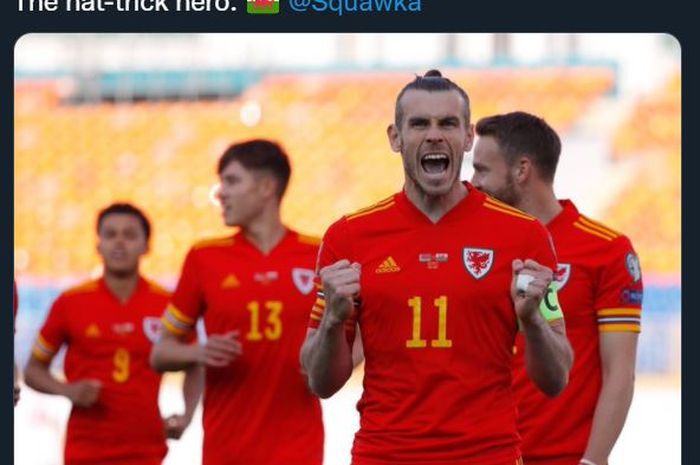 Gareth Bale mencetak hattrick untuk timnas Wales dalam laga kualifikasi Piala Dunia 2022 kontra Belarus.