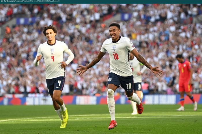 Jesse Lingard sukses mencetak gol ke gawang Andorra pada laga kelima Kualifikasi Piala Dunia 2022 zona Eropa dan meniru selebrasi Cristiano Ronaldo.