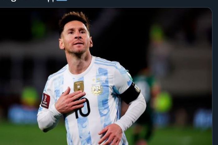 Kapten timnas Argentina, Lionel Messi.