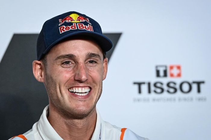 Pembalap Repsol Honda, Pol Espargaro, jelang seri balap MotoGP Aragon 2021 di Sirkuit MotorLand Aragon.