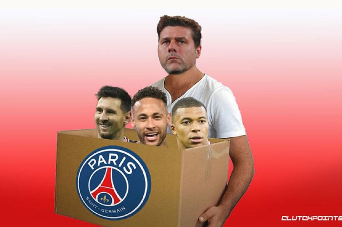 Pelatih PSG Mauricio Pochettino pusing bagaimana menyatukan trio Lionel Messi, Neymar, dan Kylian Mbappe.