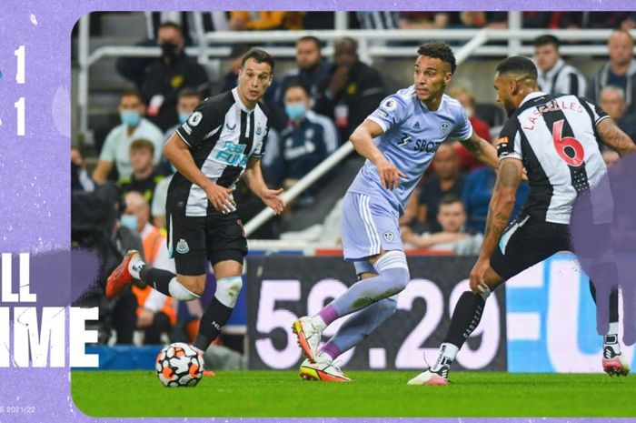 Newcastle United imbang dengan Leeds United dalam lanjutan Liga Inggris di St James' Park, 17 September 2021.