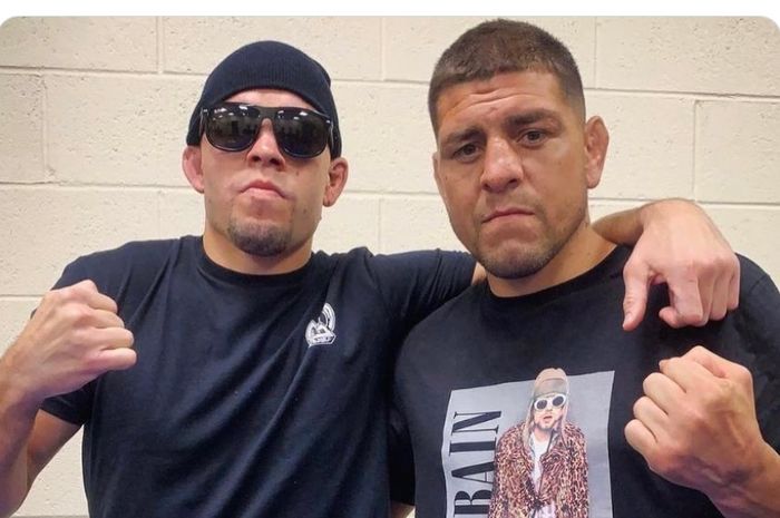 Petarung UFC, Nick Diaz (kanan) dan adiknya, Nate Diaz.