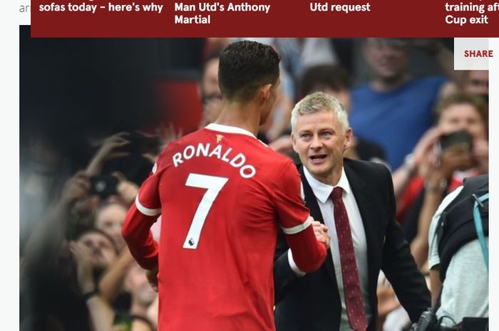 Cristiano Ronaldo dan Ole Gunnar Solskjaer.